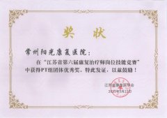 捷报！常州阳光康复医院在江苏省第六届康复治疗师岗位技能竞赛中取得佳绩！